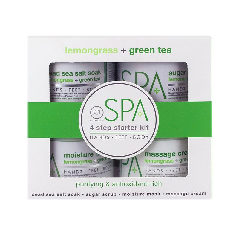 Lavender BCL Spa Lemongrass Green Tea Starter Kit 16oz