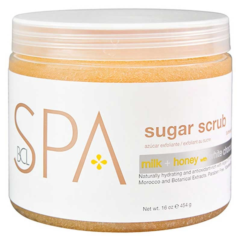 White Smoke BCL Spa Milk Honey White Chocolate Sugar Scrub 16oz