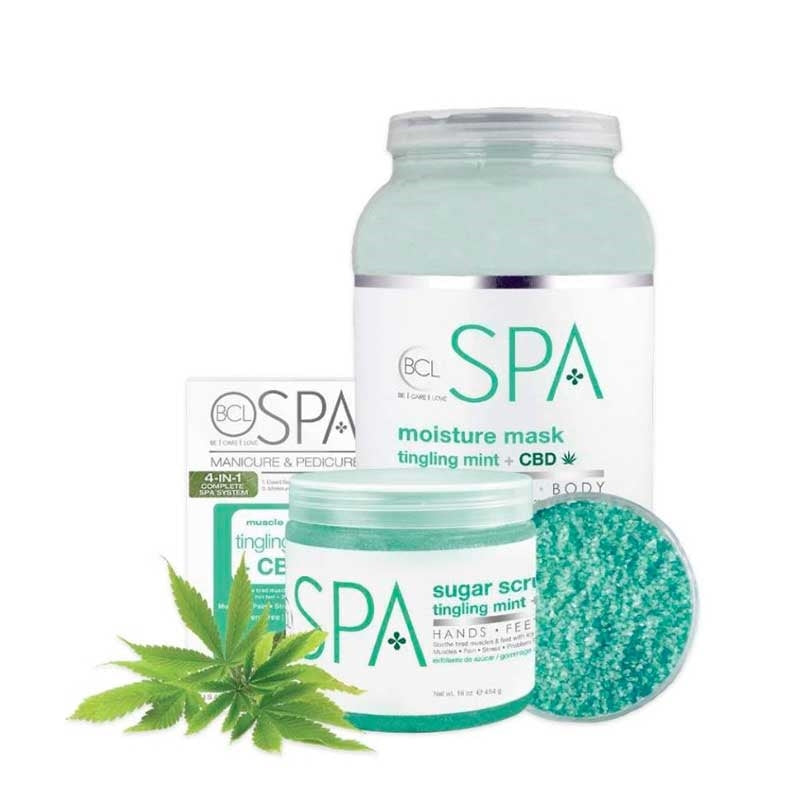 White Smoke BCL Spa Tingling Mint CBD Salt Soak 16oz