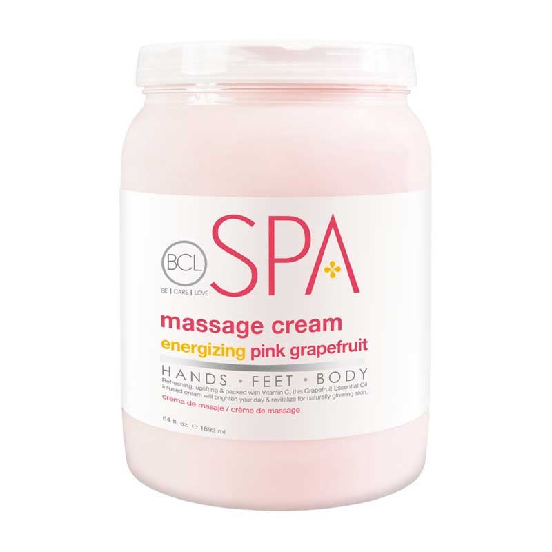 White Smoke BCL Spa Pink Grapefruit Massage Cream 64oz