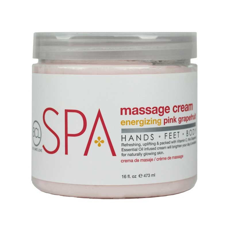 Light Gray BCL Spa Pink Grapefruit Massage Cream 16oz