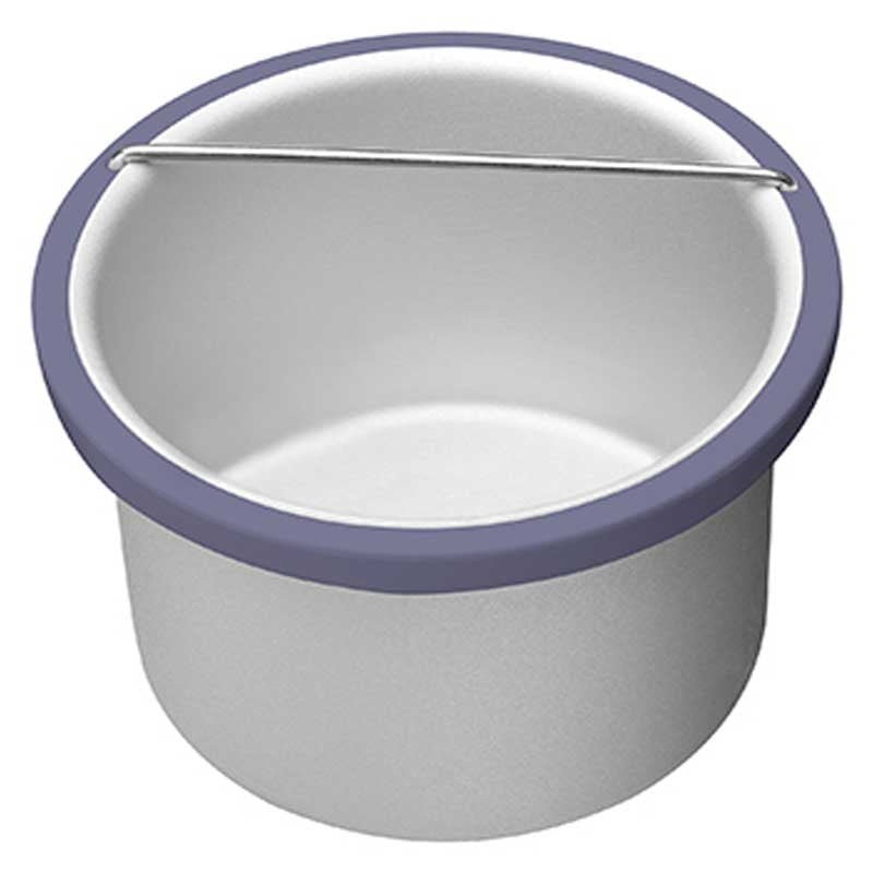 Gray Satin Smooth Removable Metal Wax Pot