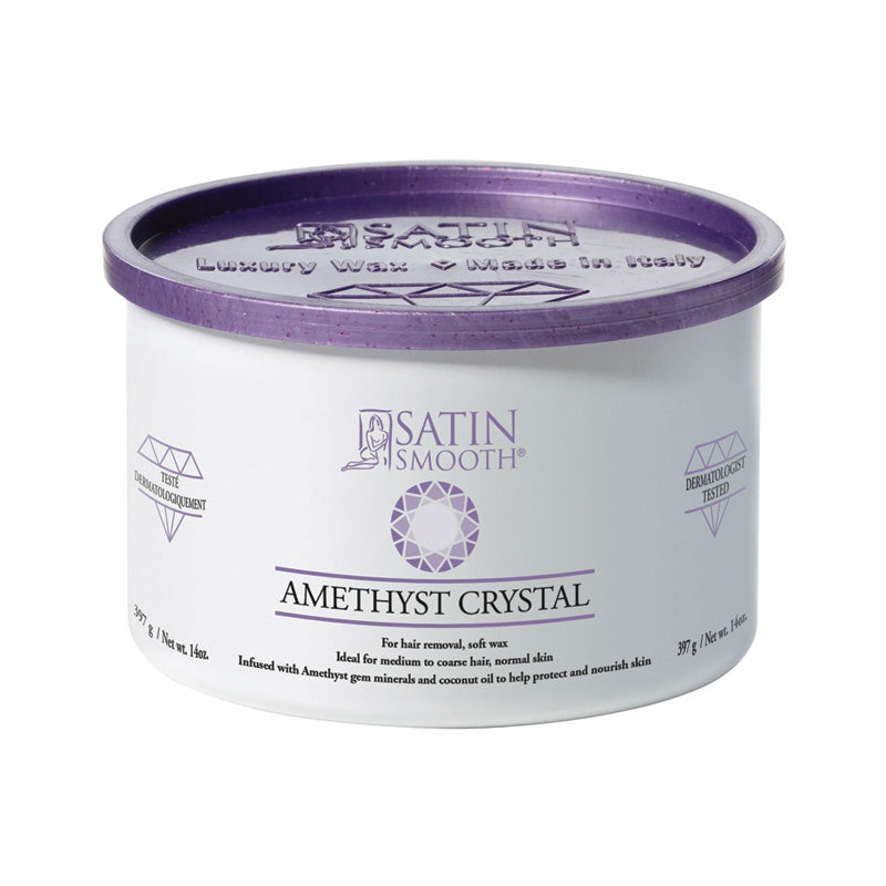 White Smoke Satin Smooth Amethyst Crystal Wax