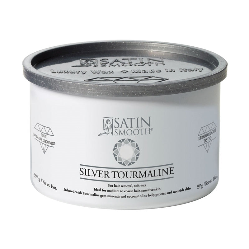 White Smoke Satin Smooth Silver Tourmaline Wax