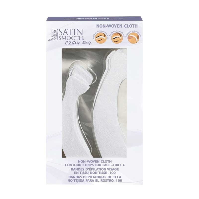 White Smoke Satin Smooth EZGrip Face Epilating Strips 100/box