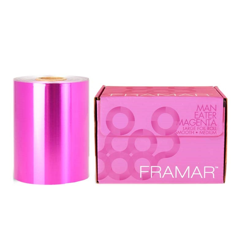 White Smoke Framar Roll Foil Smooth Large Medium Magenta