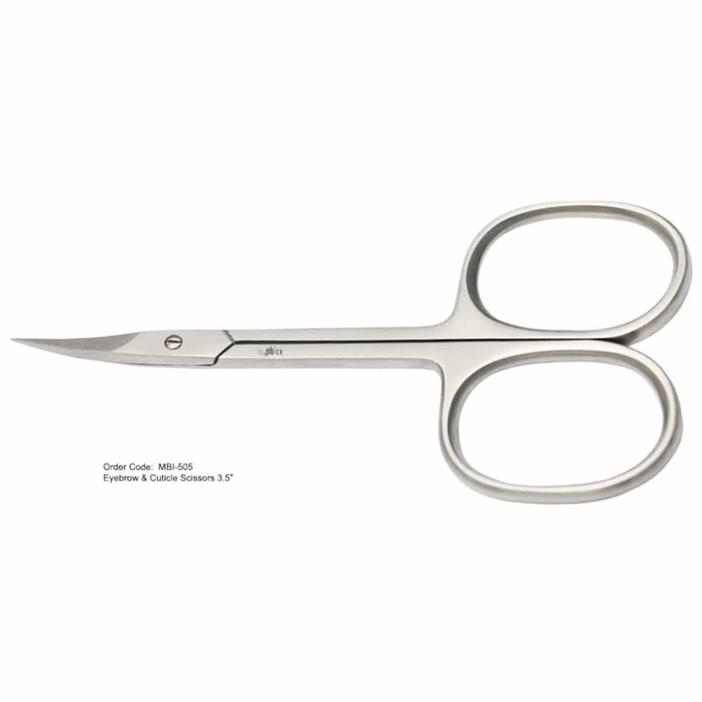 White Smoke MBI-505 Cuticle & Eyebrow Scissor CVD 3.5"
