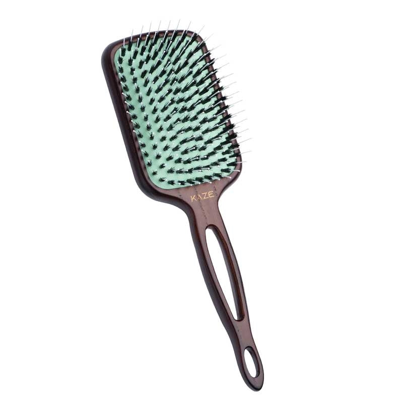White Smoke Mint Kaze Paddle Brush