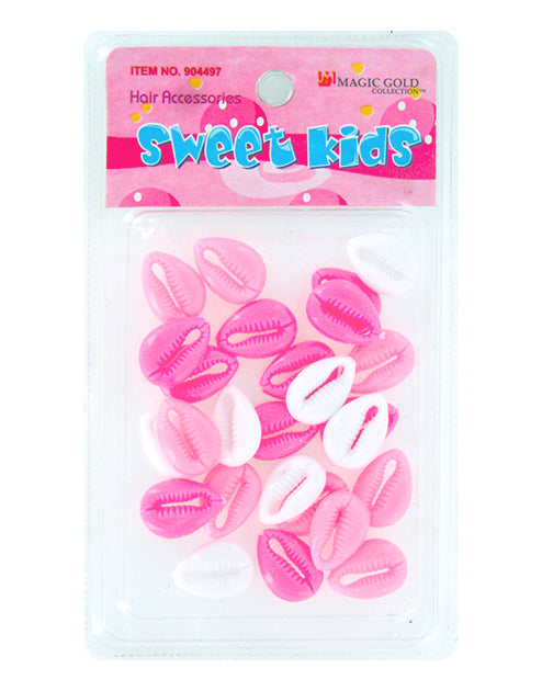 Magic Gold Plastic Bead Shell #904497 Pink Mix -pc
