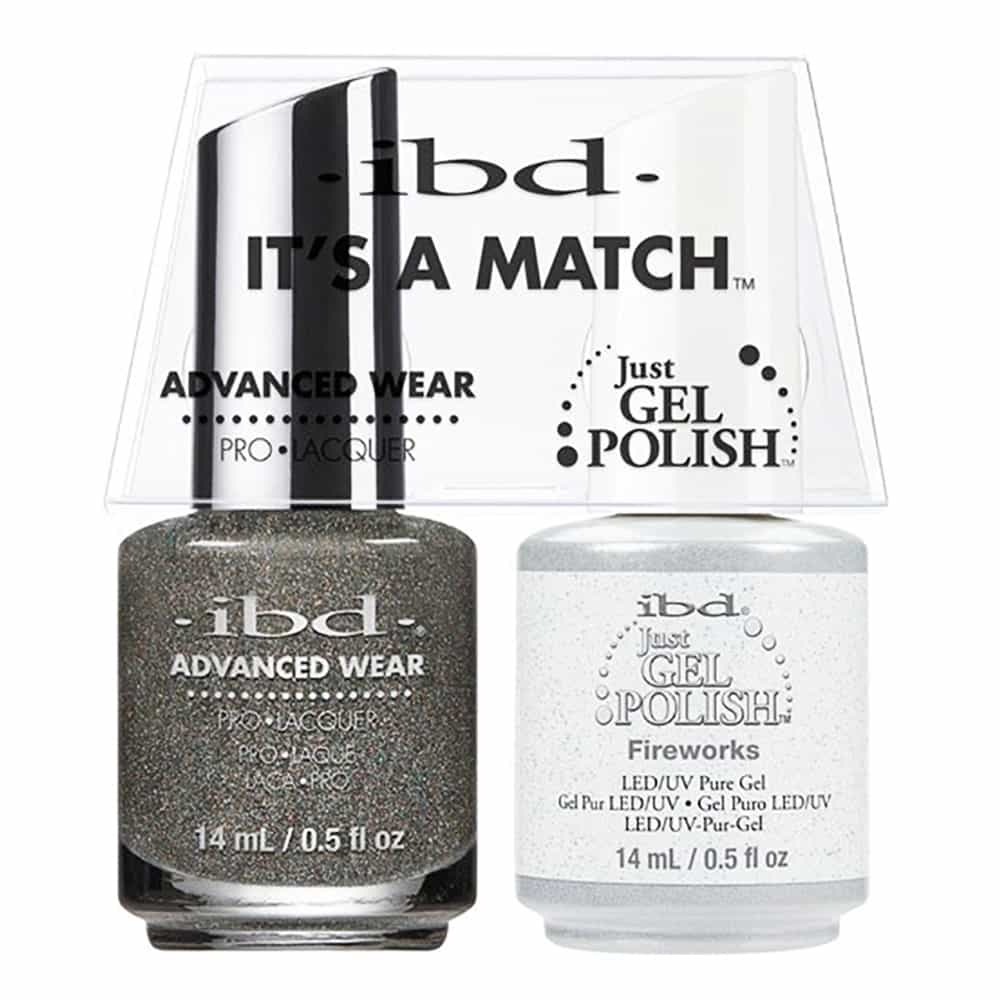 White Smoke IBD Just Gel Polish It's A Match - Fireworks