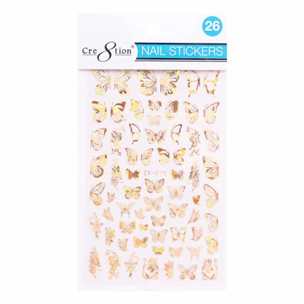 Misty Rose Cre8tion Nail Art Sticker Butterfly 26 1101-1137