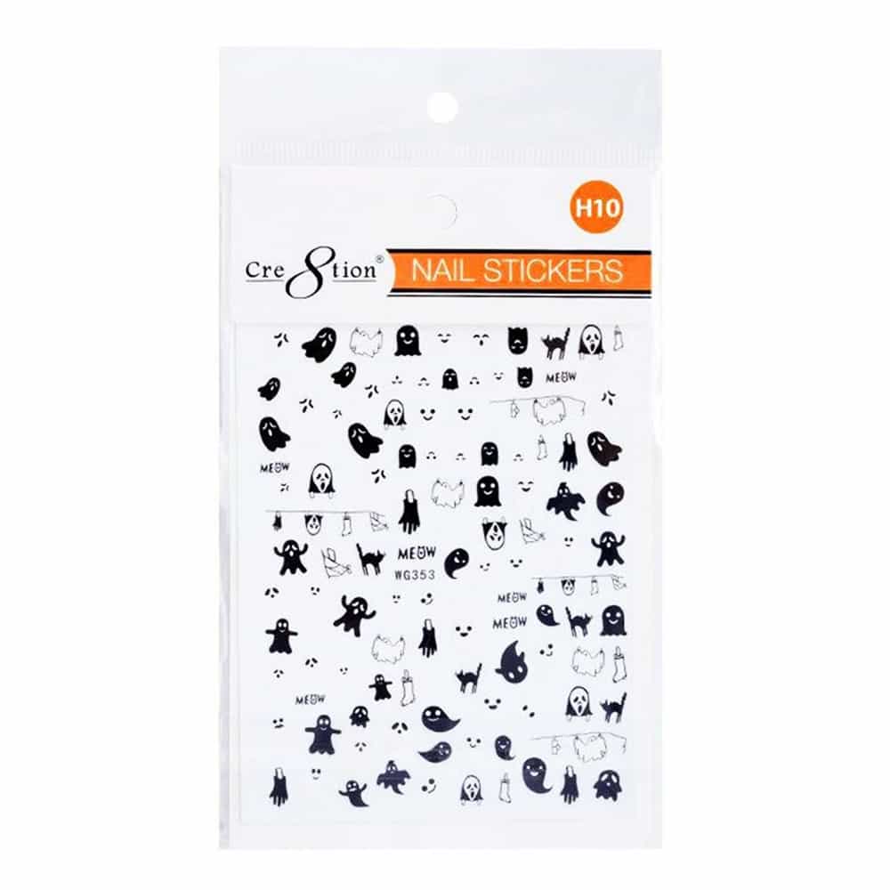 White Smoke Cre8tion Nail Art Sticker Halloween H10 1101-1155