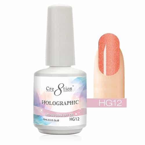 White Smoke Cre8tion Holographic LED/UV Soak Off Gel 0.5 oz/15ml - HG12