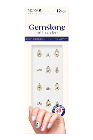 NK Gemstone Nail Sticker 12-pc