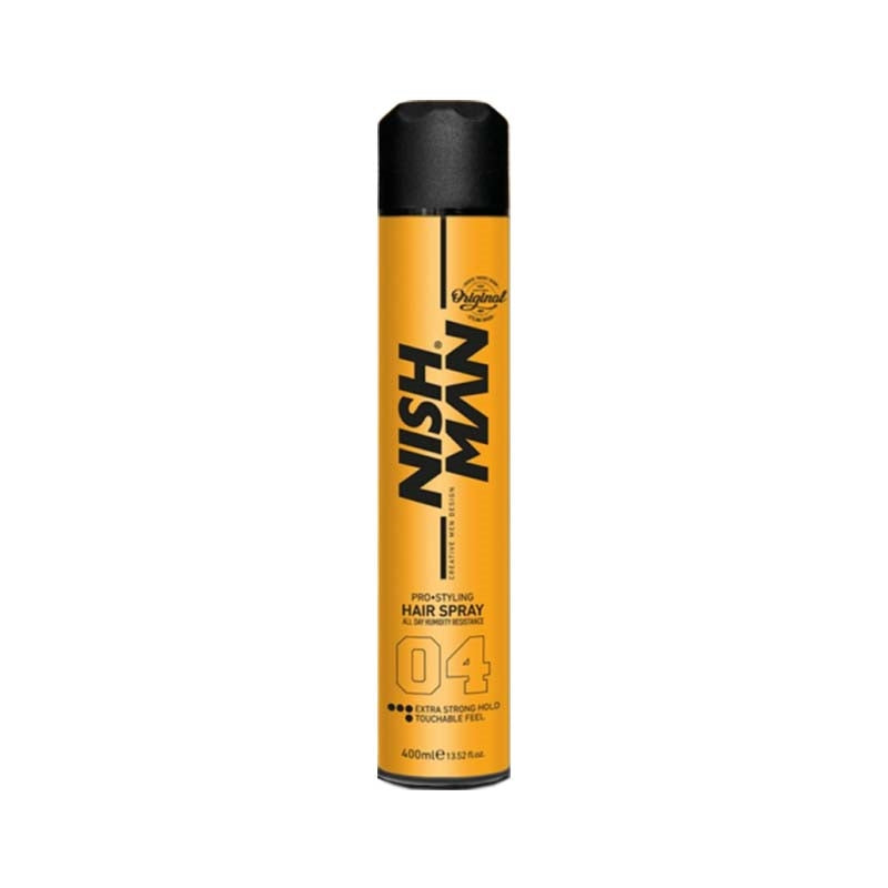 Goldenrod Nishman Extra Hold Spray 400ml Gold
