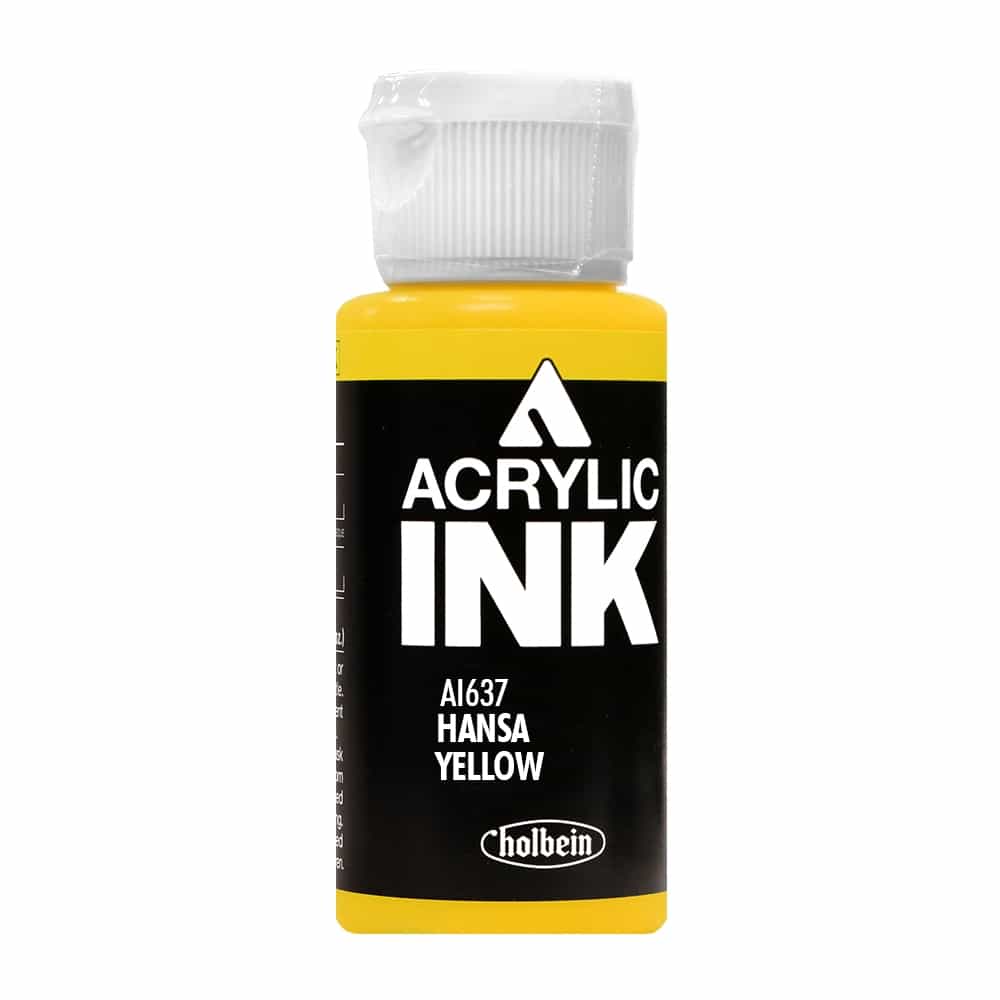 Black Holbein Acrylic Ink Hansa Yellow AI637B