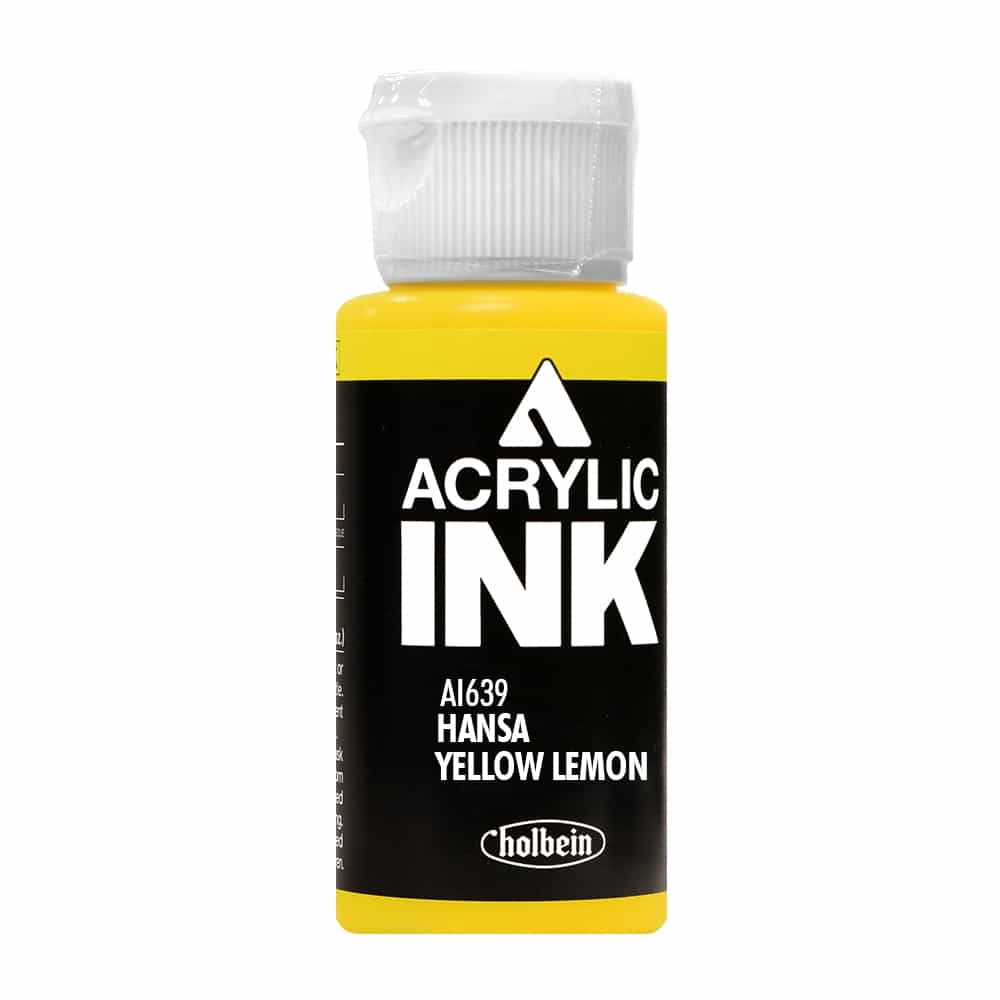 Black Holbein Acrylic Ink Hansa Yellow Lemon AI639B