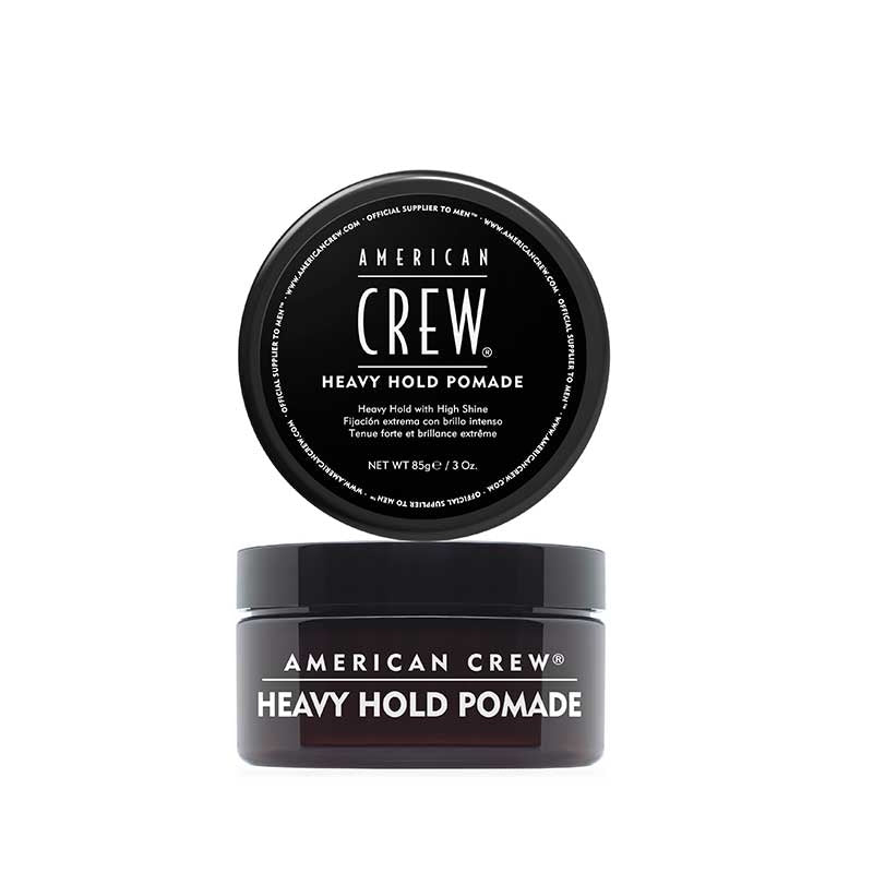Black American Crew Heavy Hold Pomade High Shine 85g