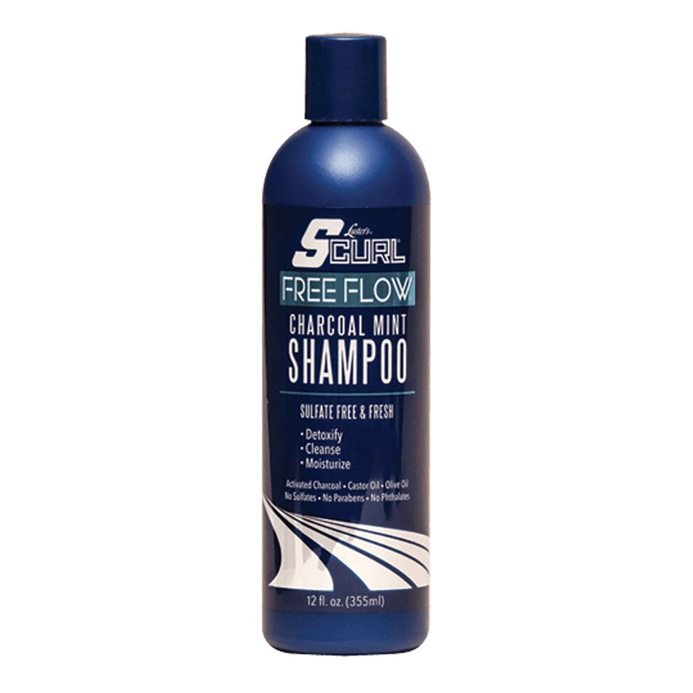 White Smoke SCURL Free Flow Charcoal Mint Shampoo (12oz)