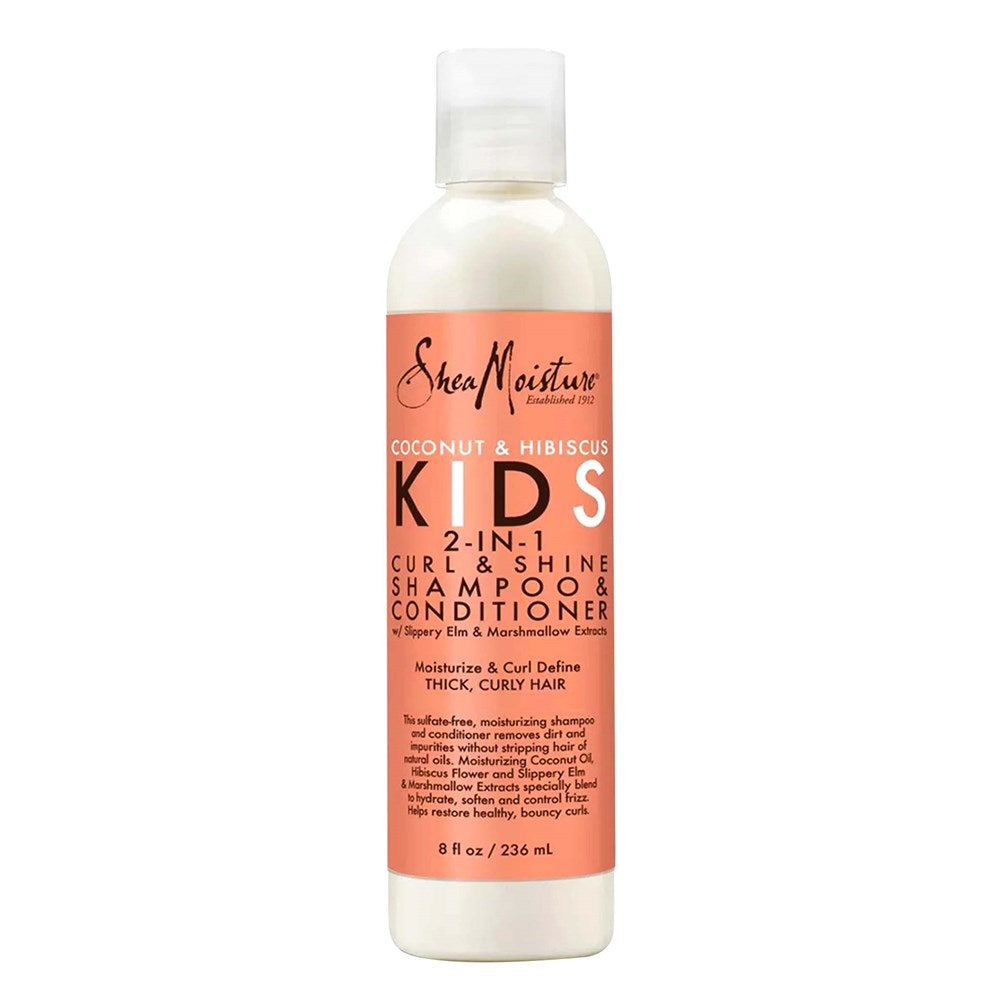 White Smoke SHEA MOISTURE Kids Coconut & Hibiscus 2-In-1 Curl & Shine Shampoo & Conditioner (8oz)
