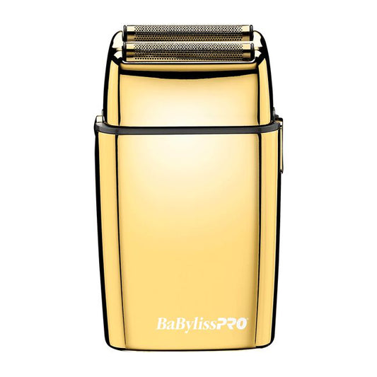 Light Goldenrod BaBylissPRO FoilFX02 Cordless Metal Double Foil Gold Shaver