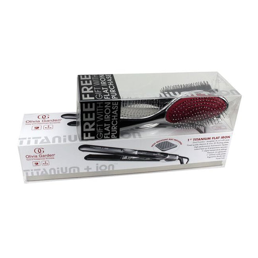 White Smoke Olivia Garden Professional Titanium+Ion Flat Iron with Free Gift