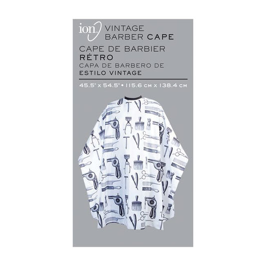 Dark Gray ION ION Barber Print Styling Cape