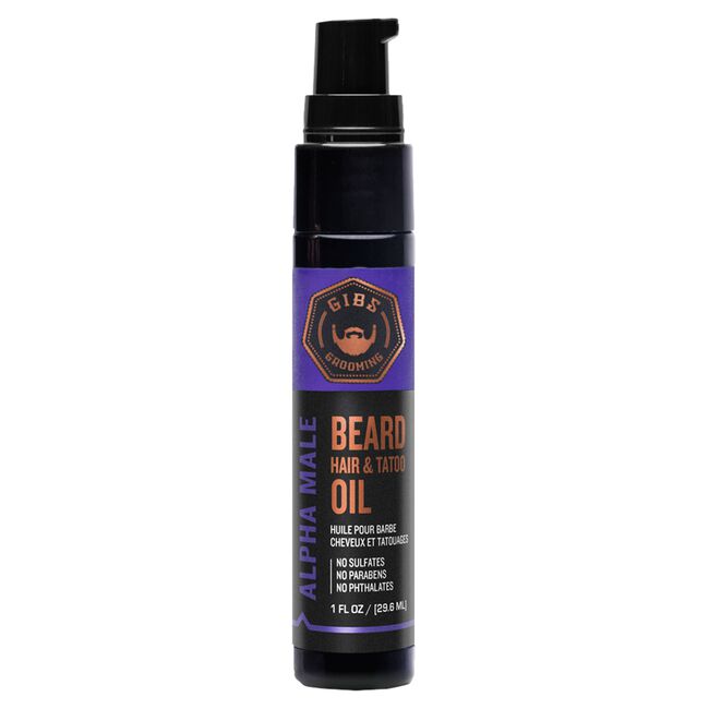 Black GIBS Grooming Alpha Male Beard, Hair, & Tattoo Oil