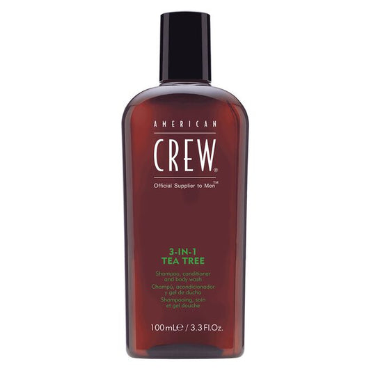 White Smoke American Crew Tea Tree 3-In-1 Shampoo, Conditioner & Body Wash