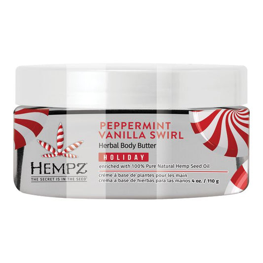 Light Gray Hempz Peppermint Vanilla Swirl Herbal Body Butter