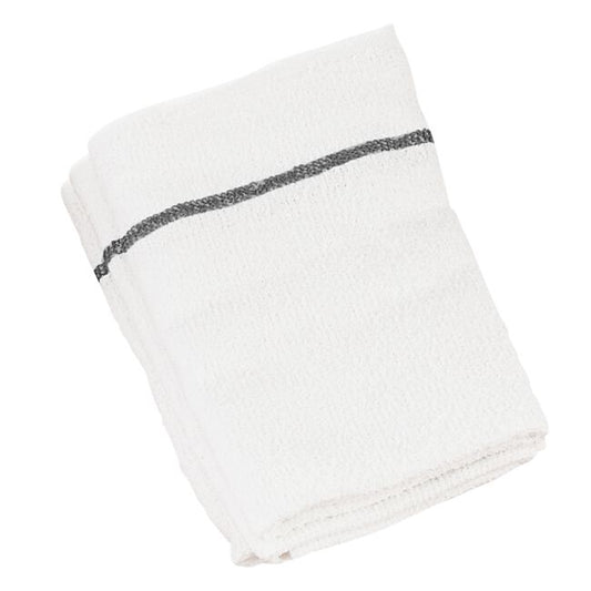 Lavender BaBylissPRO BaByliss Pro Extra Long White Towel with Gray Stripe - 12ct