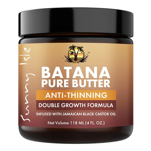 Black SUNNY ISLE Batana Pure Butter Infused with Jamaican Black Castor Oil (4oz)