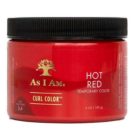 Black AS I AM  Curl Color Temporary Color Gel (6oz) -Hot Red (EN)