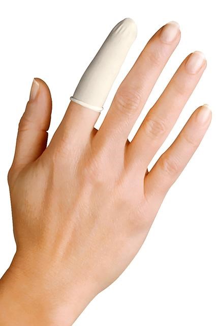 White Smoke SILKLINE Non-Powdered Latex Finger Cots 150pcs Bulk Pack