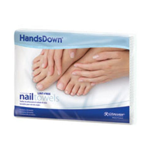 White Smoke Dannyco Sundries Handsdown 42910 Nail Towels 12" x 16" (50/pack)