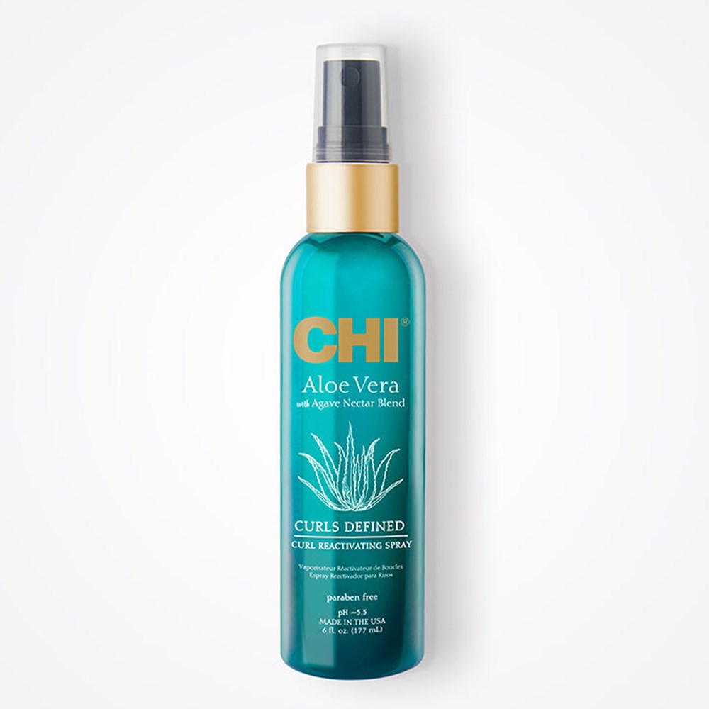 Light Gray CHI Aloe Vera Curl Defined Curl Reactivating Spray (6oz)
