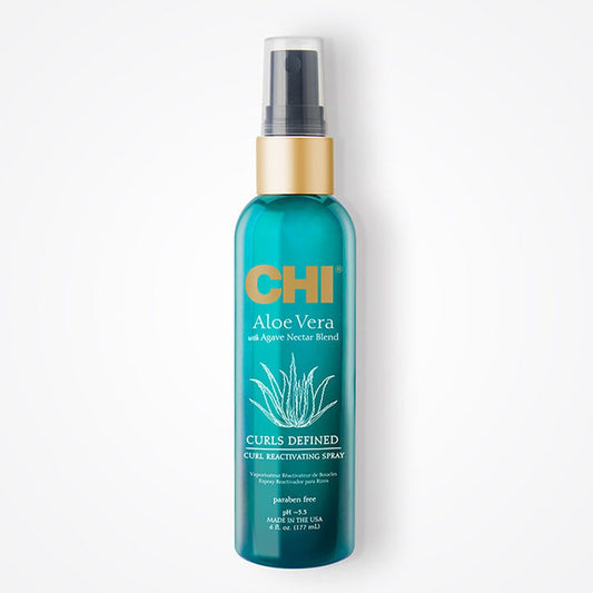 Light Gray CHI Aloe Vera Curl Defined Curl Reactivating Spray (6oz)