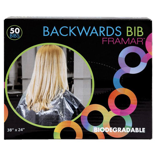 Black Framar Backwards Bibs - 50 Count