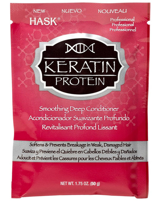 Maroon HASK Keratin Protein Smoothing Deep Conditioner Packet (1.75oz)