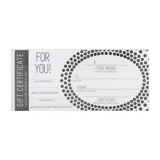 Lavender Salon Care Gift Certificates - 50 count
