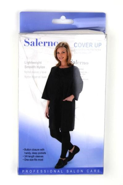 White Smoke ANNIE Salerno Cover Up with button closure [Lightweight Smooth Nylon]