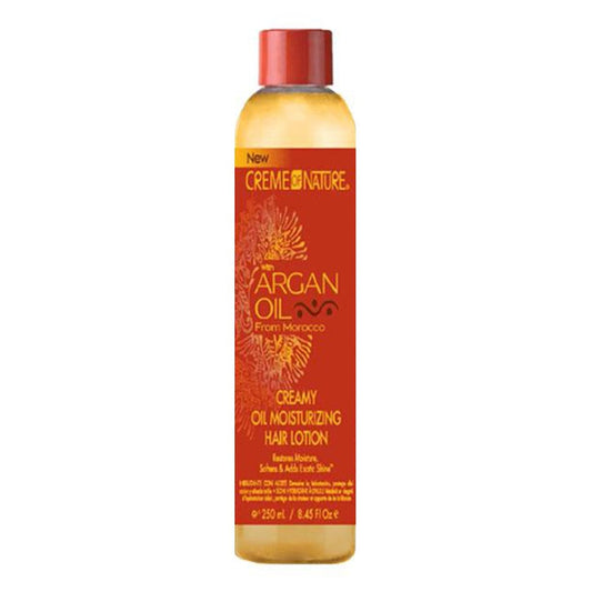 Chocolate CREME OF NATURE Argan Oil Creamy Oil Moisturizing Hair Lotion (8.45oz)