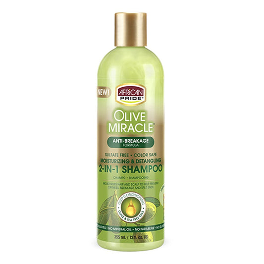 White Smoke AFRICAN PRIDE Olive Miracle 2-In-1 Shampoo &amp; Conditioner (12oz)