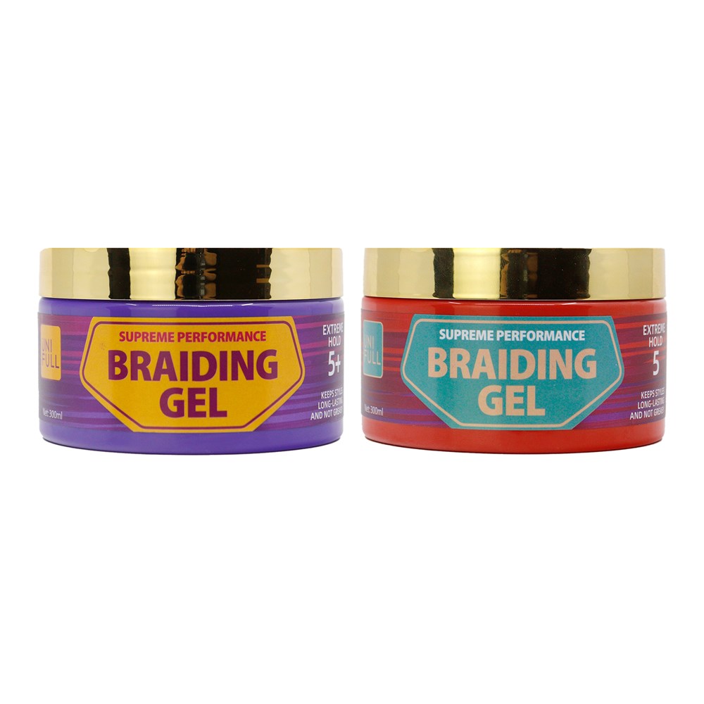 UNI FULL Braiding Gel Display [Extreme Hold 5 &amp; 5+] (300ml, 6+6 pcs)