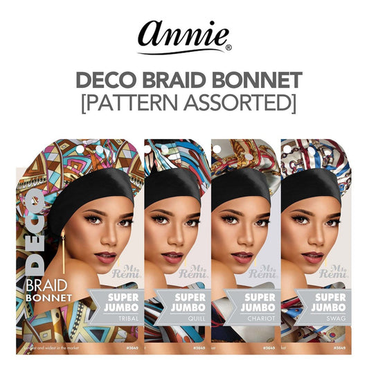 White Smoke ANNIE Deco Braid Bonnet [Pattern Assorted]