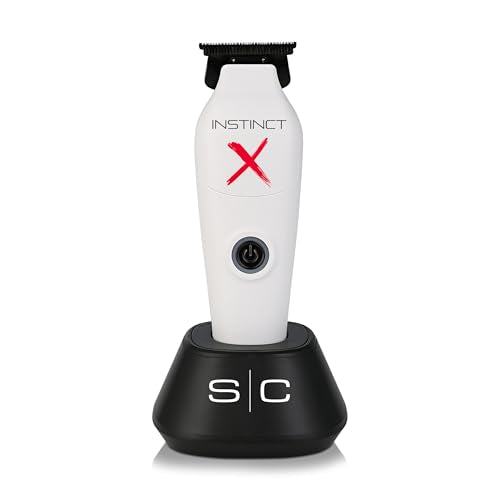 White Smoke StyleCraft Instinct Professional IN2 Vector Motor Cordless Hair Trimmer with Intuitive Torque Control, 3 Modular Lids