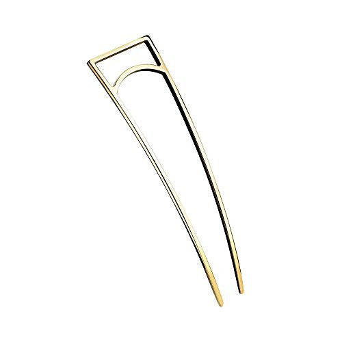 White Smoke Oribe Geometric Gold Plated Metal Hair Stick