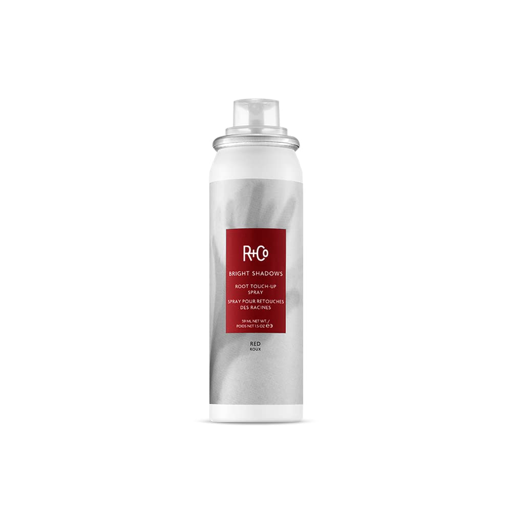 Gray R+Co Bright Shadows Root Touch up Spray, Dark Brown, 1.5 Oz
