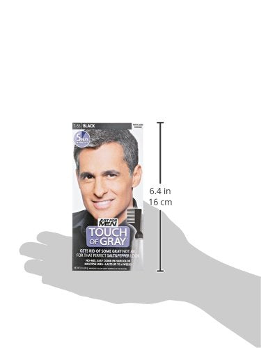 White Smoke Just For Men Touch of Gray Men's Hair Color, Black