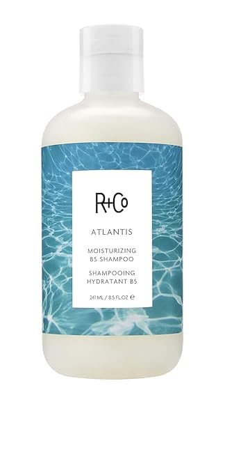 White Smoke R+Co ATLANTIS Moisturizing B5 Shampoo – Full Case, Hydrating & Strengthening Hair Cleanser, Adds Shine & Softness, All Hair Types